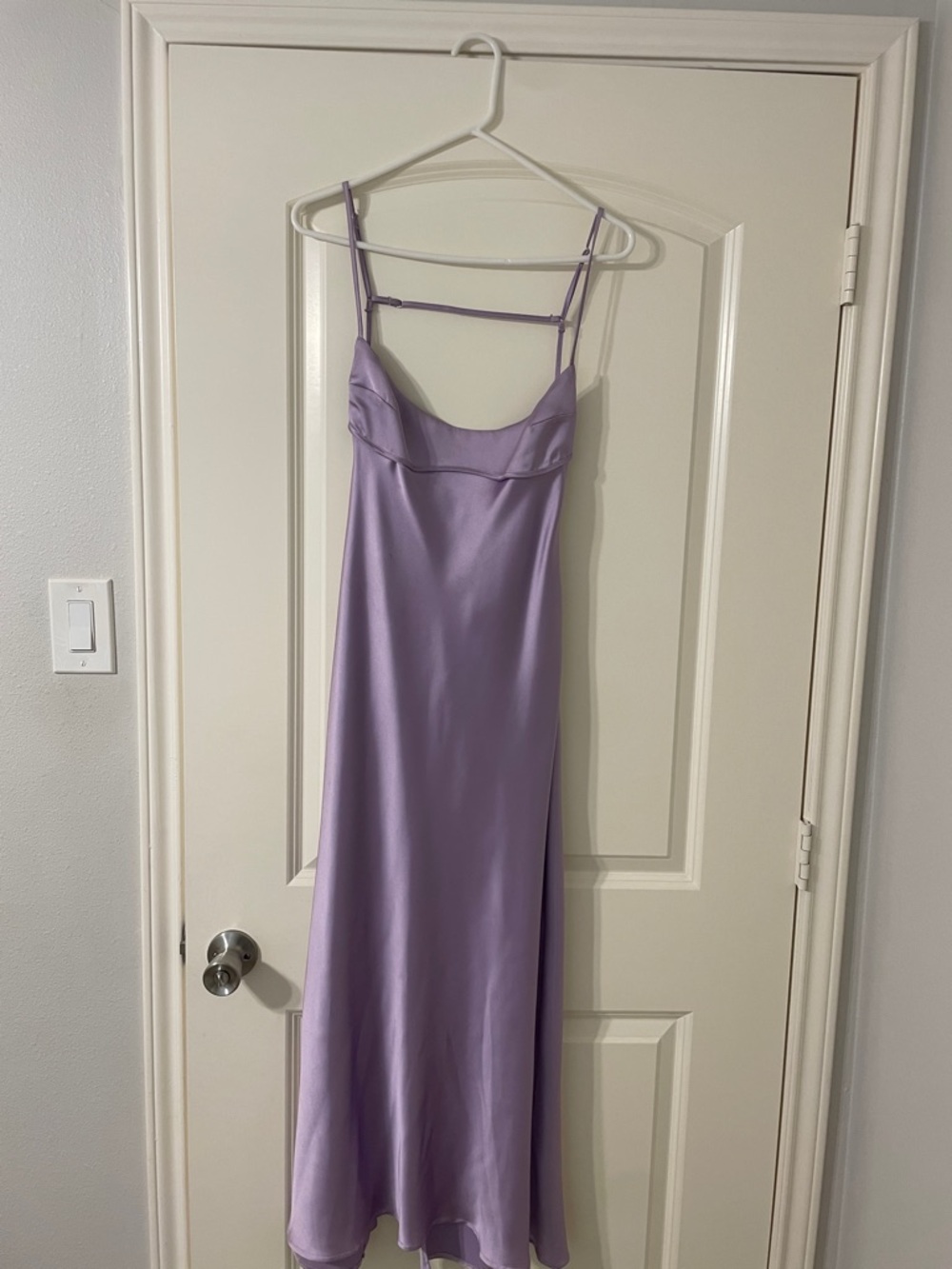 Zara Lavender Satin Slip Wedding Dress